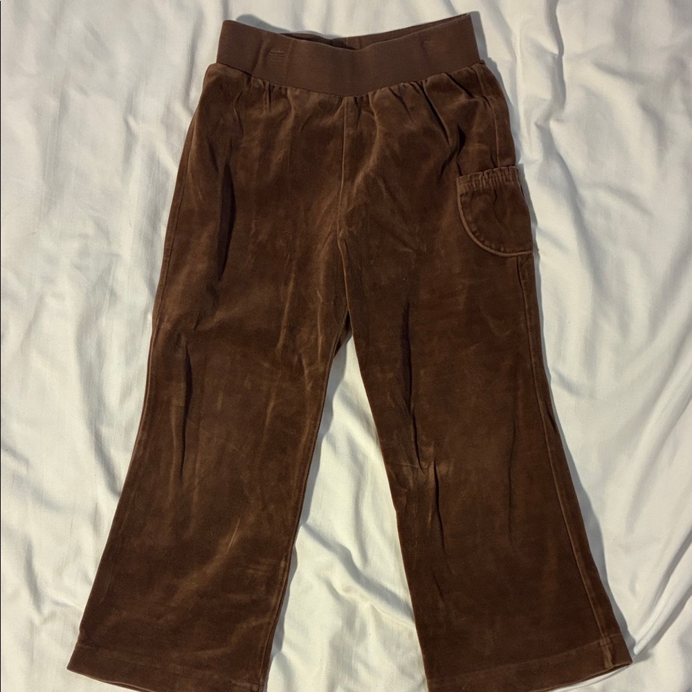 Hanna Andersson Brown Velour Joggers